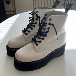 White Platform Doc Martens